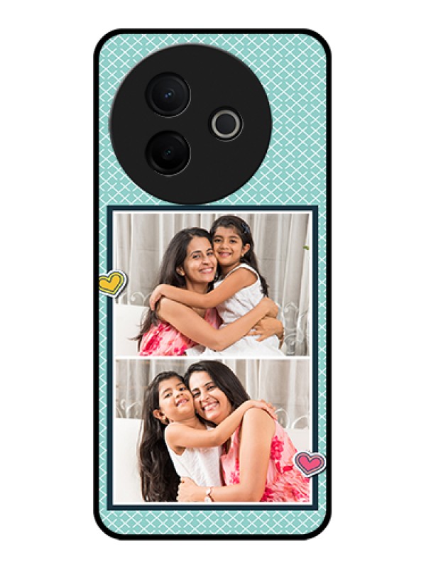 Custom Vivo Y39 5G Custom Glass Phone Case - 2 Image Holder With Pattern Design