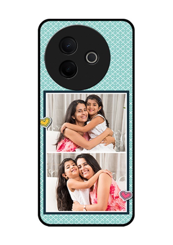 Vivo Y39 5G Custom Glass Phone Case - 2 Image Holder With Pattern Design