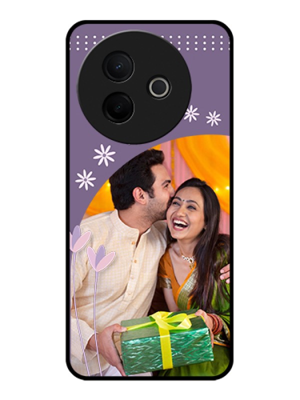 Custom Vivo Y39 5G Custom Glass Phone Case - Lavender Flowers Design