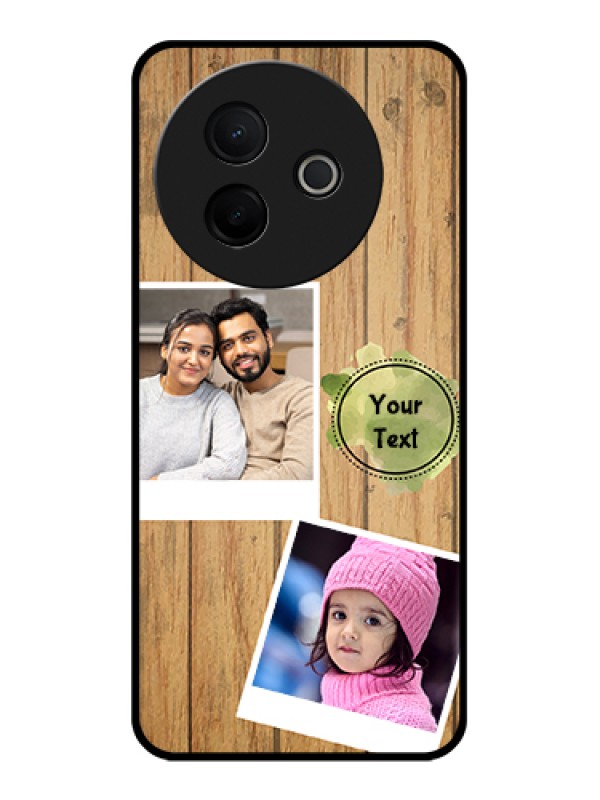 Custom Vivo Y39 5G Custom Glass Phone Case - Wooden Texture Design