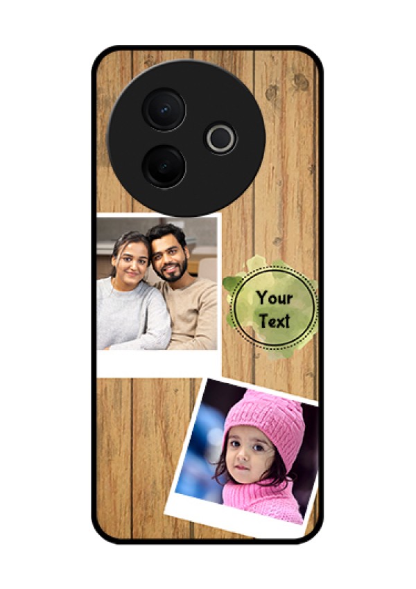 Vivo Y39 5G Custom Glass Phone Case - Wooden Texture Design