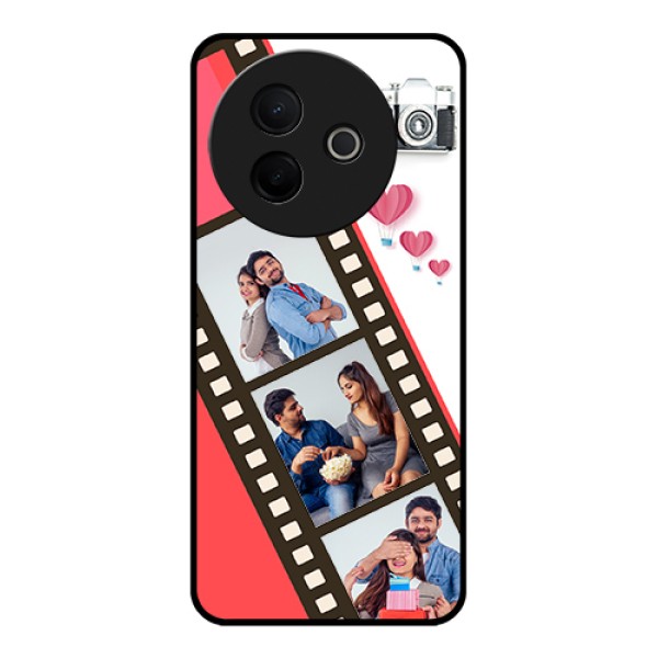 Vivo Y39 5G Custom Glass Phone Case - 3 Image Holder With Film Reel Vivo Y39 5G Custom Glass Phone Case - 3 Image Holder With Film Reel