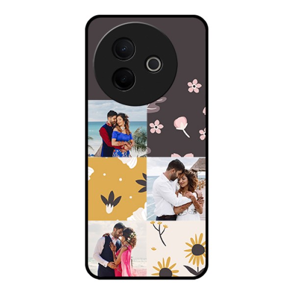 Vivo Y39 5G Custom Glass Phone Case - 3 Images With Floral Design Vivo Y39 5G Custom Glass Phone Case - 3 Images With Floral Design