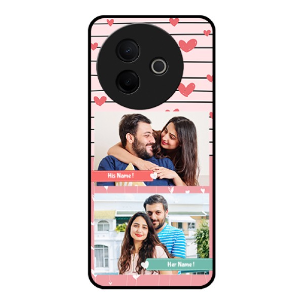Vivo Y39 5G Custom Glass Phone Case - Photo With Heart Design