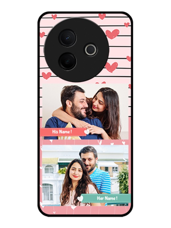 Custom Vivo Y39 5G Custom Glass Phone Case - Photo With Heart Design