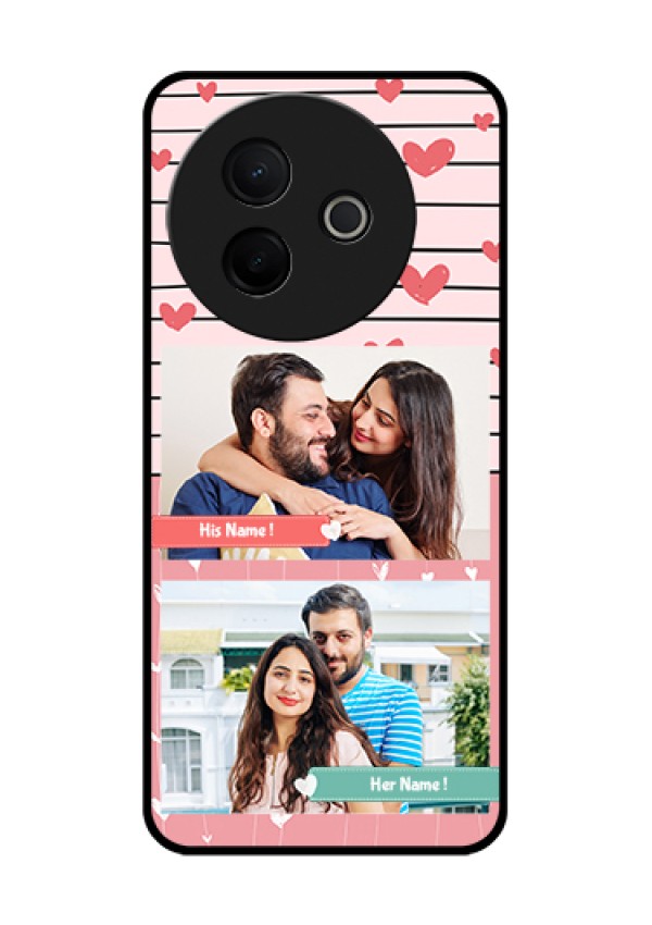 Vivo Y39 5G Custom Glass Phone Case - Photo With Heart Design