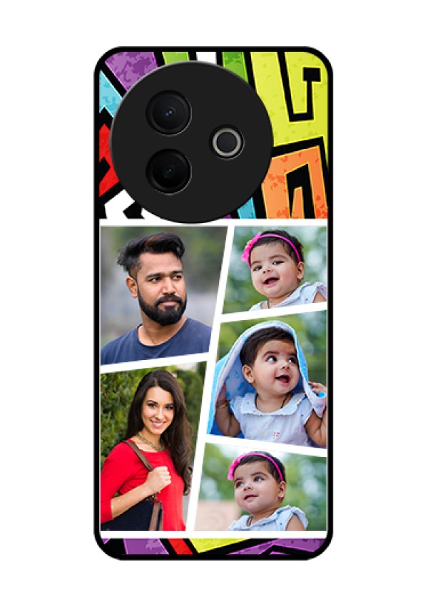 Vivo Y39 5G Custom Glass Phone Case - Graffiti Pattern Design