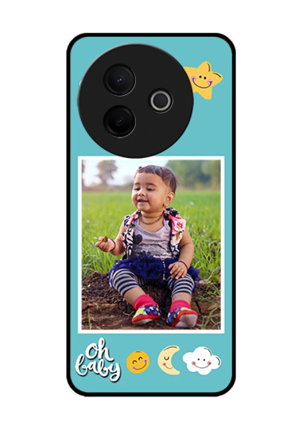 Vivo Y39 5G Custom Glass Phone Case - Smiley Kids Stars Design