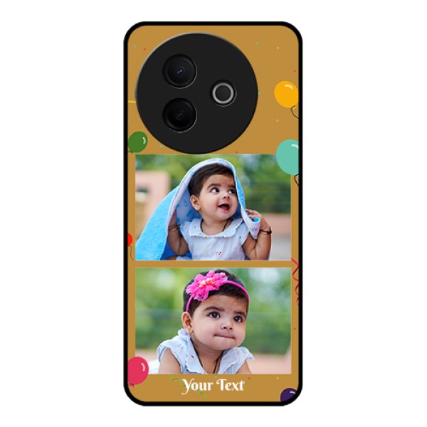 Vivo Y39 5G Custom Glass Phone Case - Image Holder With Birthday Celebrations Design