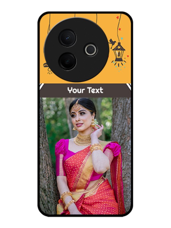 Custom Vivo Y39 5G Custom Glass Phone Case - With Family Picture And Icons