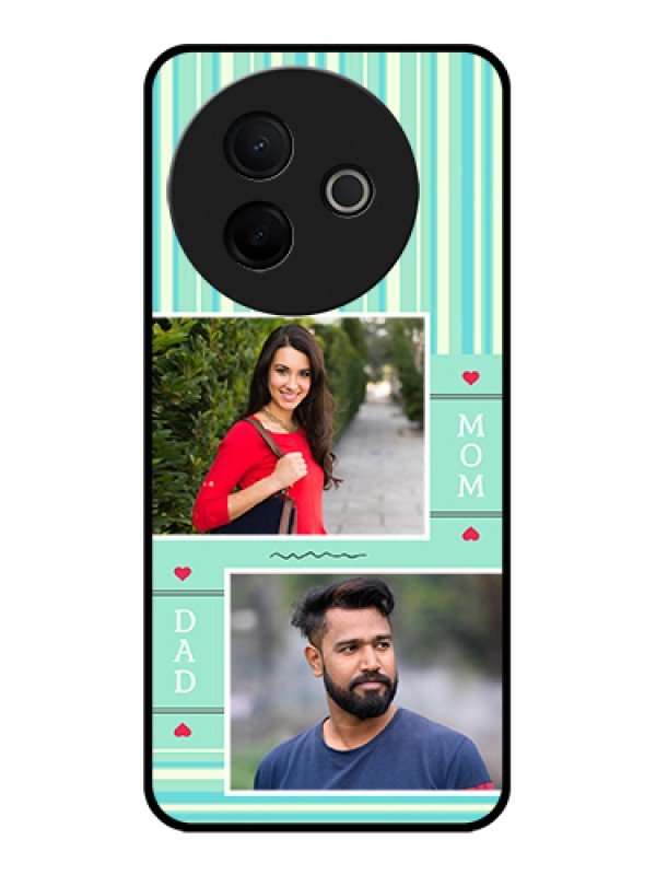 Custom Vivo Y39 5G Custom Glass Phone Case - Mom & Dad Pic Design