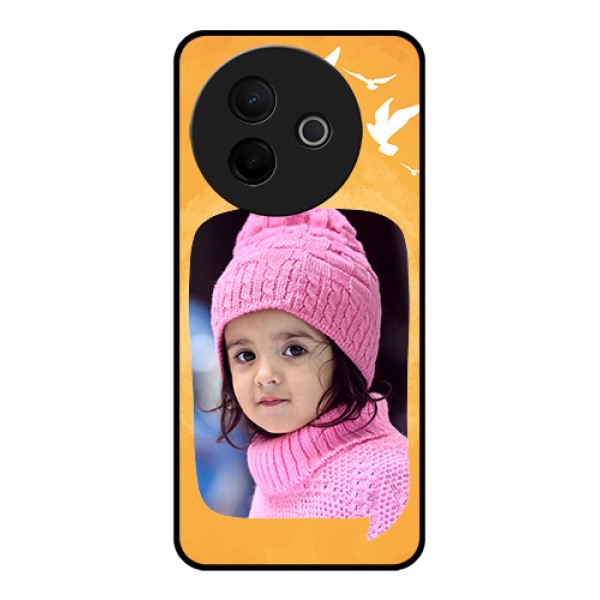 Vivo Y39 5G Custom Glass Phone Case - Water Color Design With Bird Icons Vivo Y39 5G Custom Glass Phone Case - Water Color Design With Bird Icons