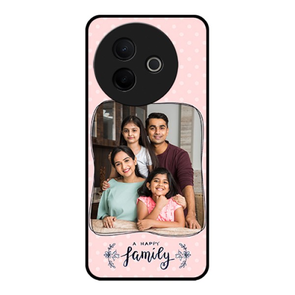 Vivo Y39 5G Custom Glass Phone Case - Family With Dots Design