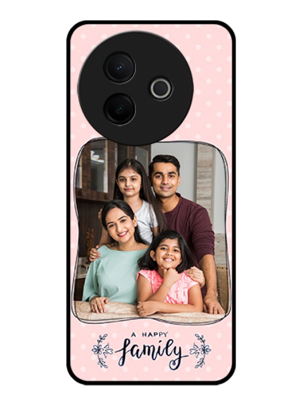 Custom Vivo Y39 5G Custom Glass Phone Case - Family With Dots Design
