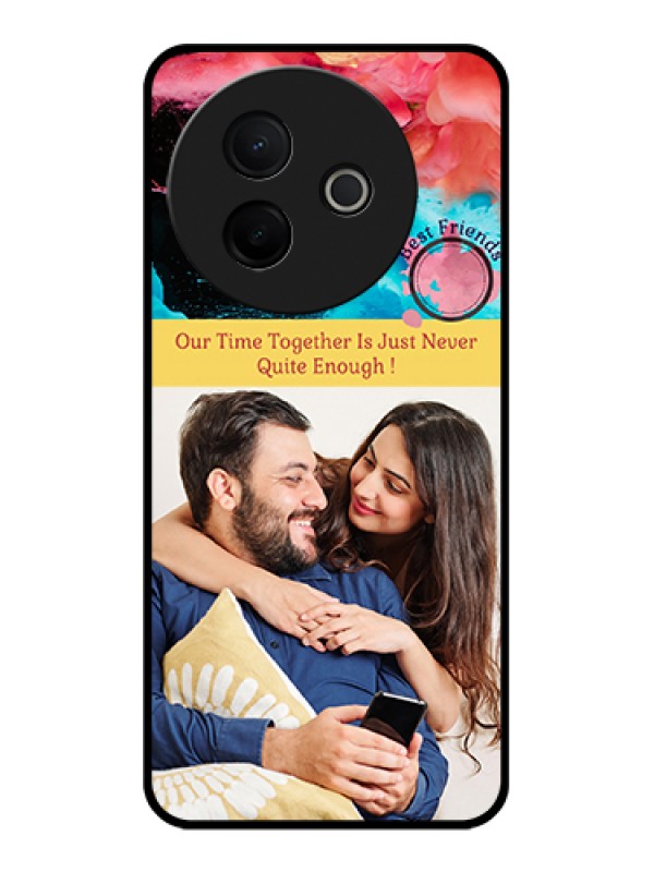 Custom Vivo Y39 5G Custom Glass Phone Case - Quote With Acrylic Painting Design