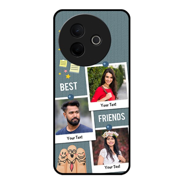 Vivo Y39 5G Custom Glass Phone Case - Sticky Frames And Friendship Design Vivo Y39 5G Custom Glass Phone Case - Sticky Frames And Friendship Design