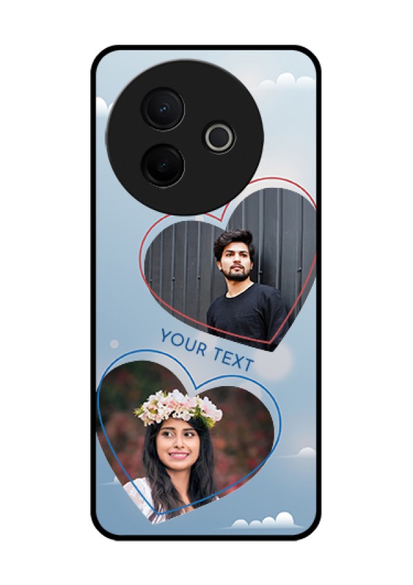 Vivo Y39 5G Custom Glass Phone Case - Blue Color Couple Design