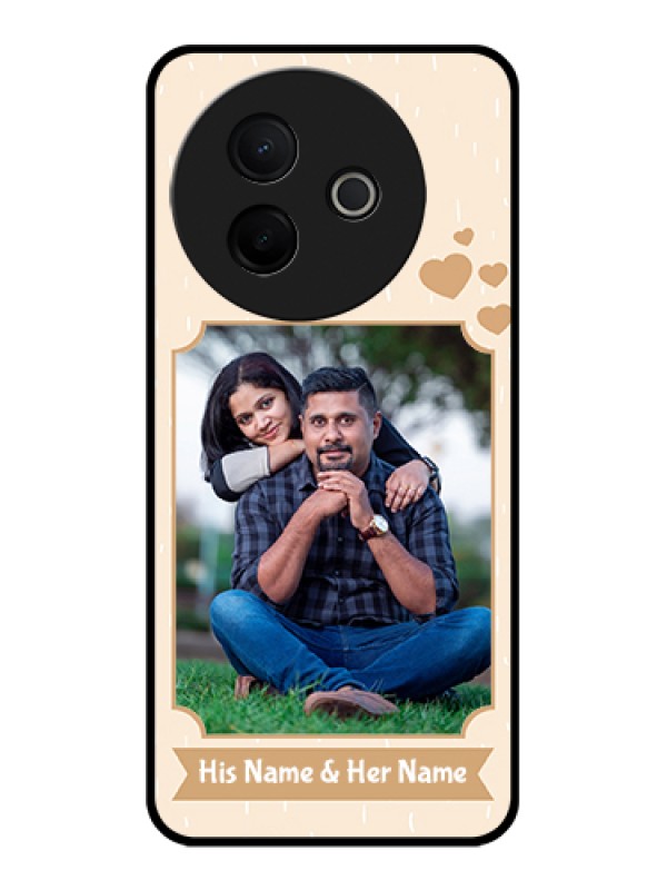 Custom Vivo Y39 5G Custom Glass Phone Case - With Confetti Love Design