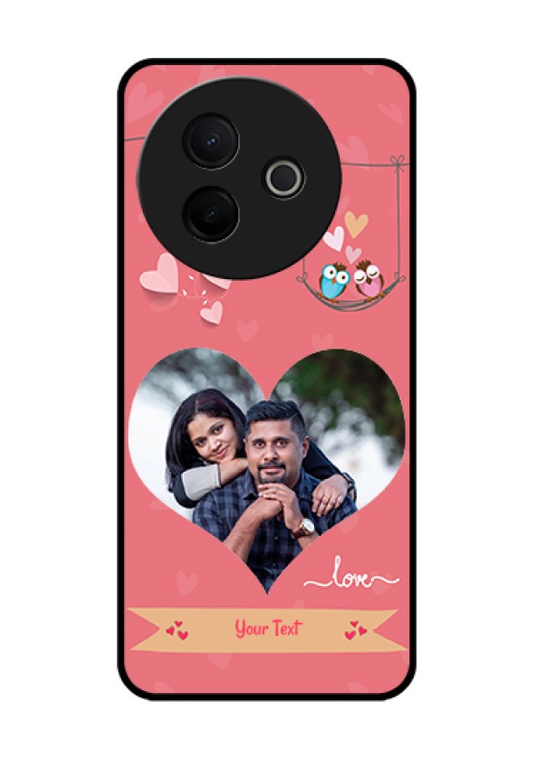 Vivo Y39 5G Custom Glass Phone Case - Peach Color Love Design