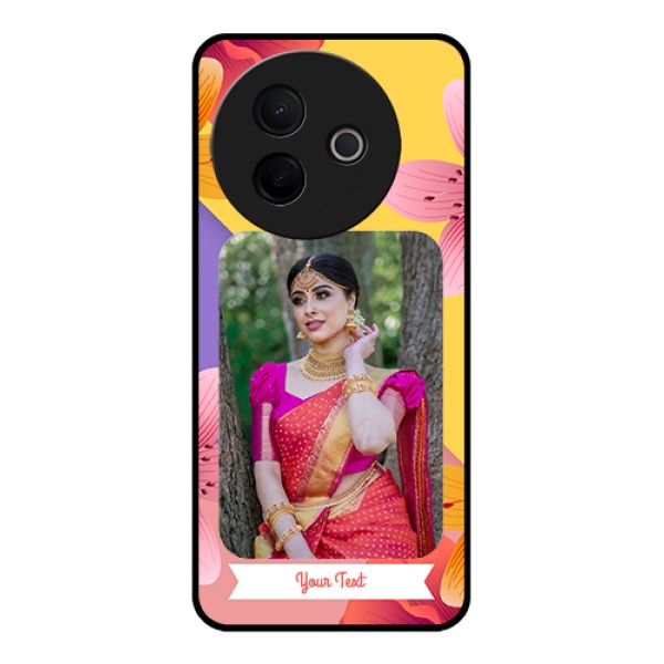 Vivo Y39 5G Custom Glass Phone Case - 3 Image With Vintage Floral Design Vivo Y39 5G Custom Glass Phone Case - 3 Image With Vintage Floral Design