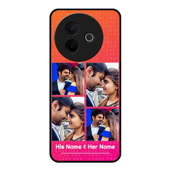 Vivo Y39 5G Custom Glass Phone Case - I Love You Pink Design