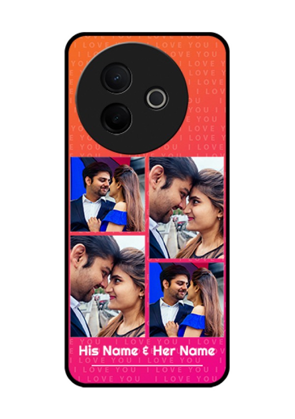 Vivo Y39 5G Custom Glass Phone Case - I Love You Pink Design