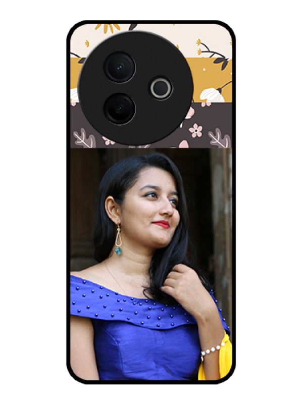 Custom Vivo Y39 5G Custom Glass Phone Case - Stylish Floral Design