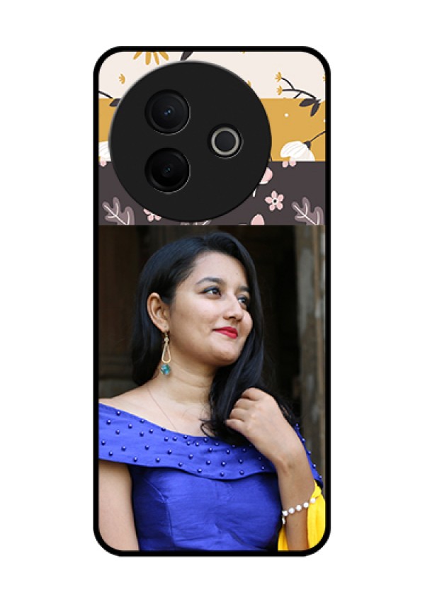 Vivo Y39 5G Custom Glass Phone Case - Stylish Floral Design