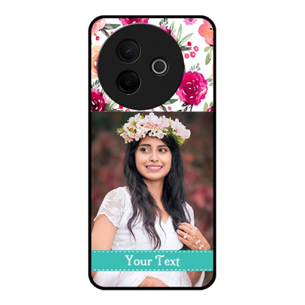 Vivo Y39 5G Custom Glass Phone Case - Water Colors Floral Design