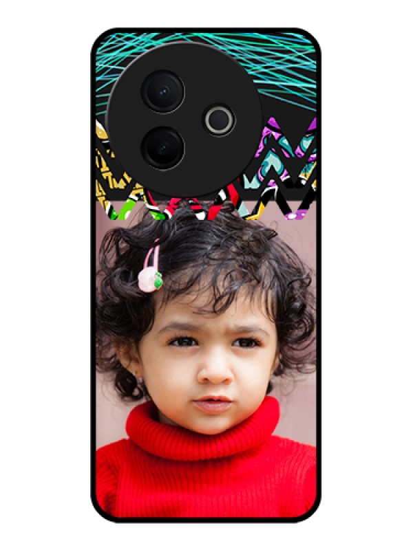 Custom Vivo Y39 5G Custom Glass Phone Case - Neon Abstract Design