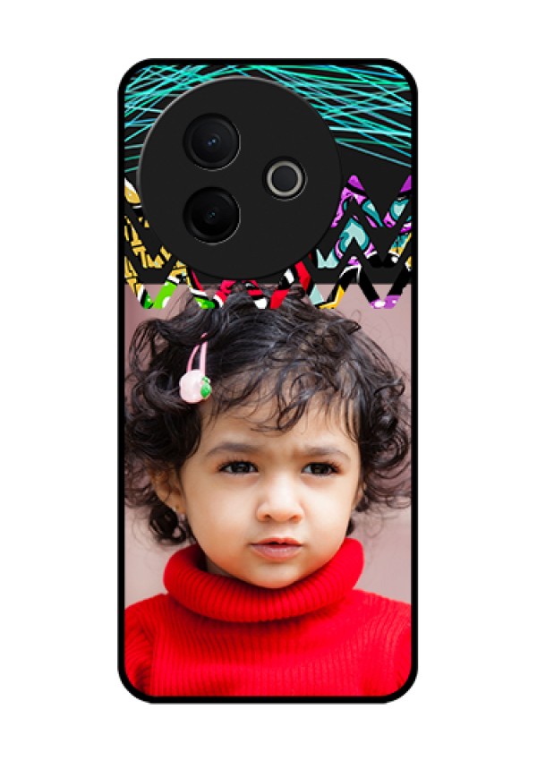Vivo Y39 5G Custom Glass Phone Case - Neon Abstract Design
