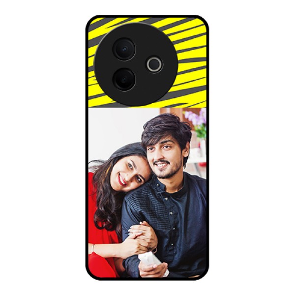 Vivo Y39 5G Custom Glass Phone Case - Yellow Abstract Design