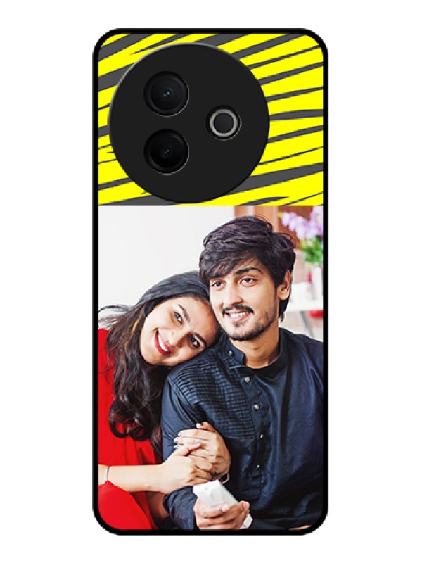 Custom Vivo Y39 5G Custom Glass Phone Case - Yellow Abstract Design