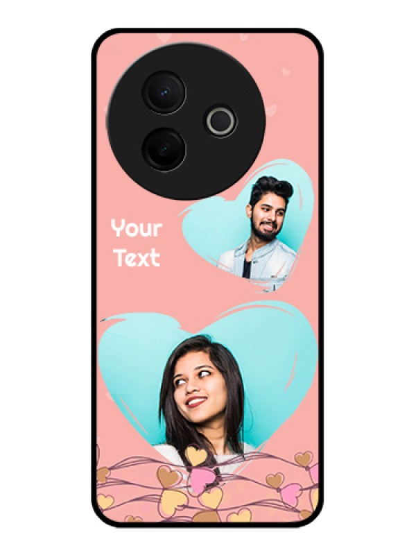 Custom Vivo Y39 5G Custom Glass Phone Case - Love Doodle Design