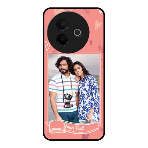Vivo Y39 5G Custom Glass Phone Case - Love Doodle Art Design Vivo Y39 5G Custom Glass Phone Case - Love Doodle Art Design