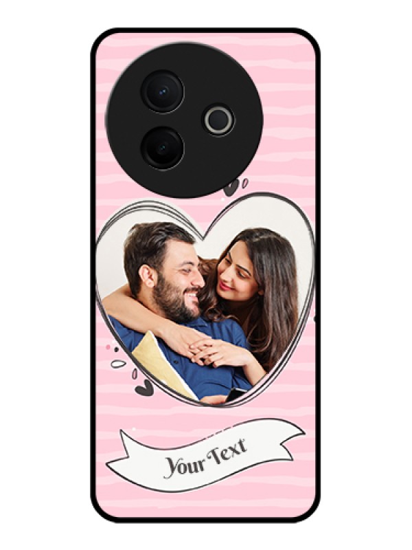 Custom Vivo Y39 5G Custom Glass Phone Case - Vintage Heart Design