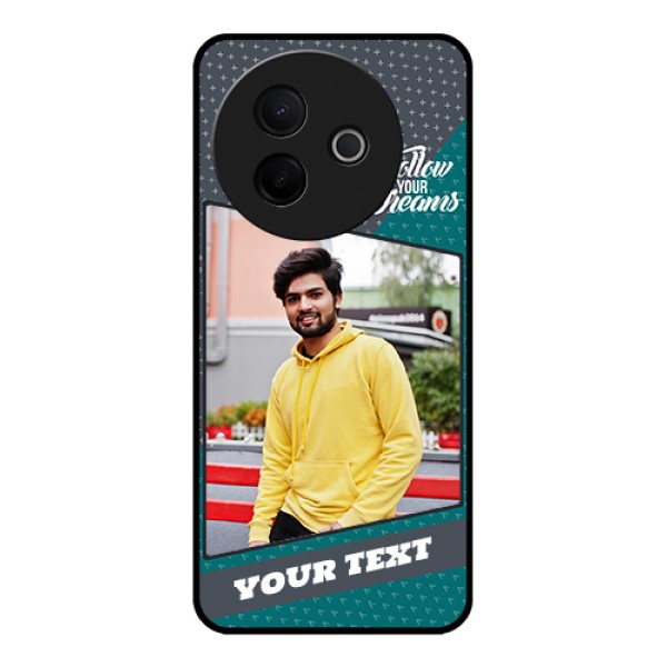 Vivo Y39 5G Custom Glass Phone Case - Background Pattern Design With Quote Vivo Y39 5G Custom Glass Phone Case - Background Pattern Design With Quote
