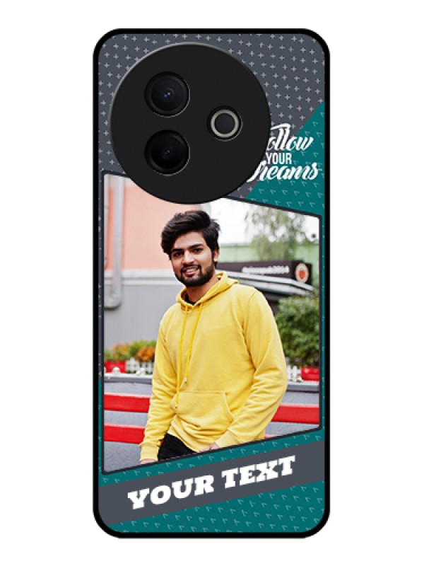 Custom Vivo Y39 5G Custom Glass Phone Case - Background Pattern Design With Quote