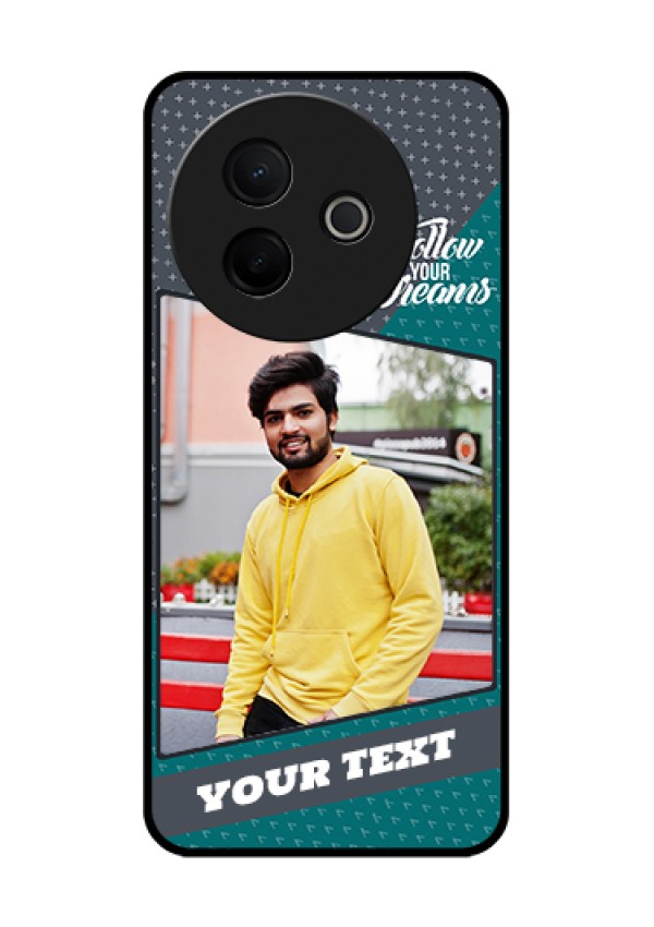 Vivo Y39 5G Custom Glass Phone Case - Background Pattern Design With Quote
