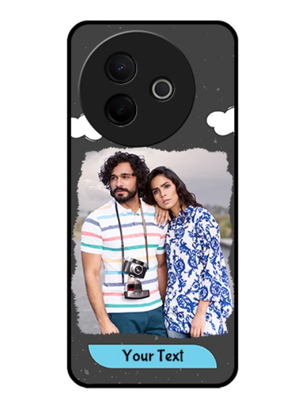 Custom Vivo Y39 5G Custom Glass Phone Case - Splashes With Love Doodles Design