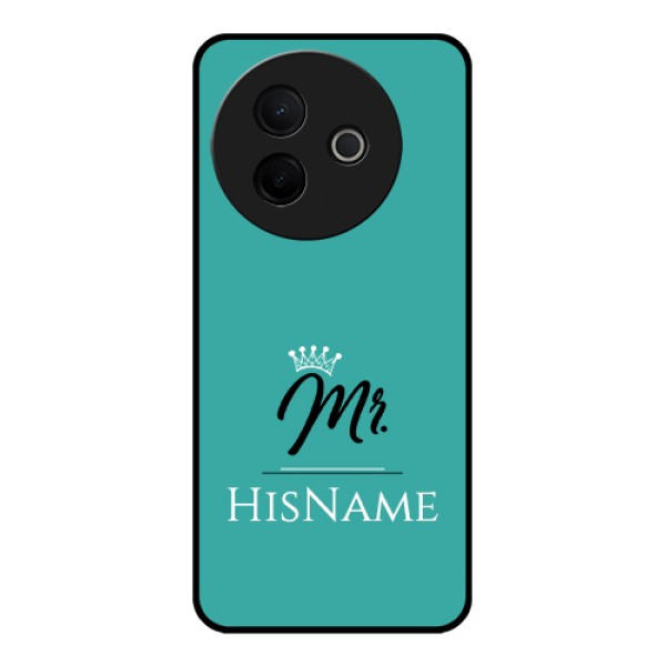 Vivo Y39 5G Custom Glass Phone Case - Mr With Name Design