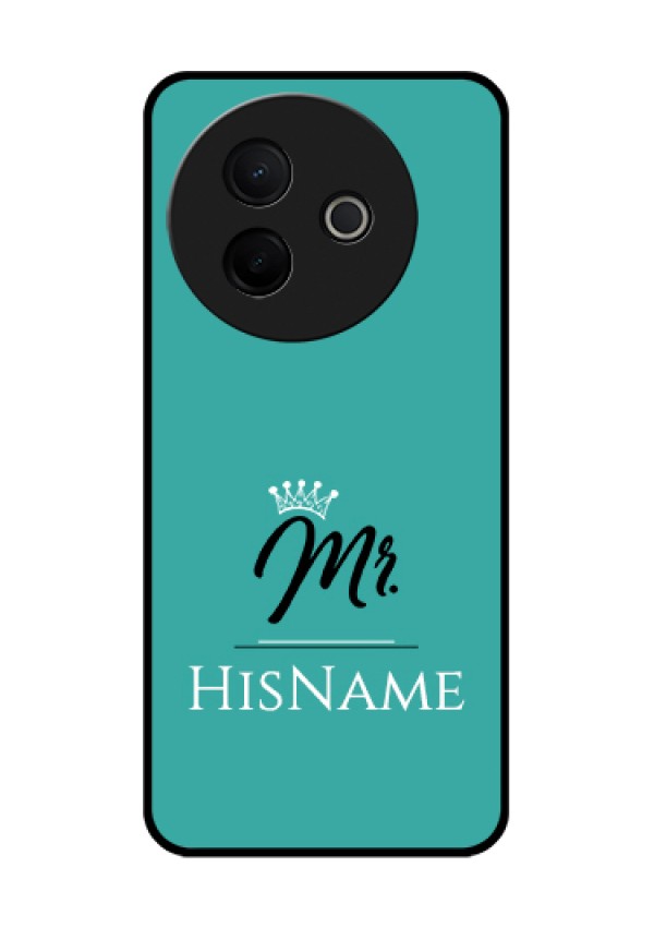 Vivo Y39 5G Custom Glass Phone Case - Mr With Name Design