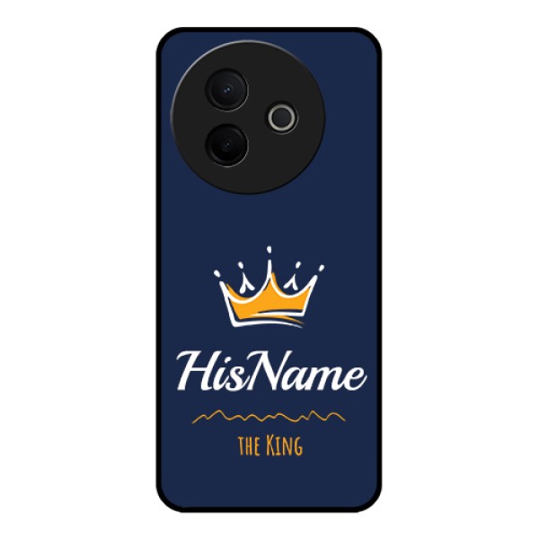 Vivo Y39 5G Custom Glass Phone Case - King With Name Design