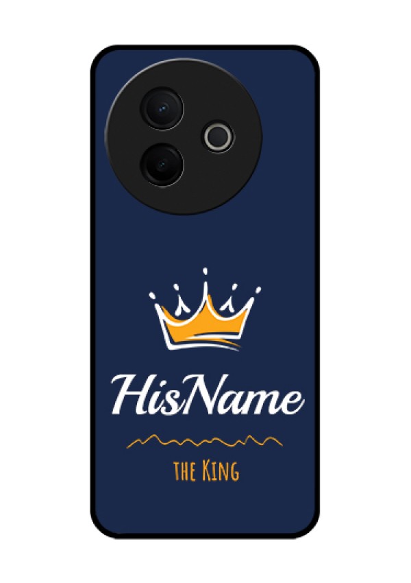Vivo Y39 5G Custom Glass Phone Case - King With Name Design