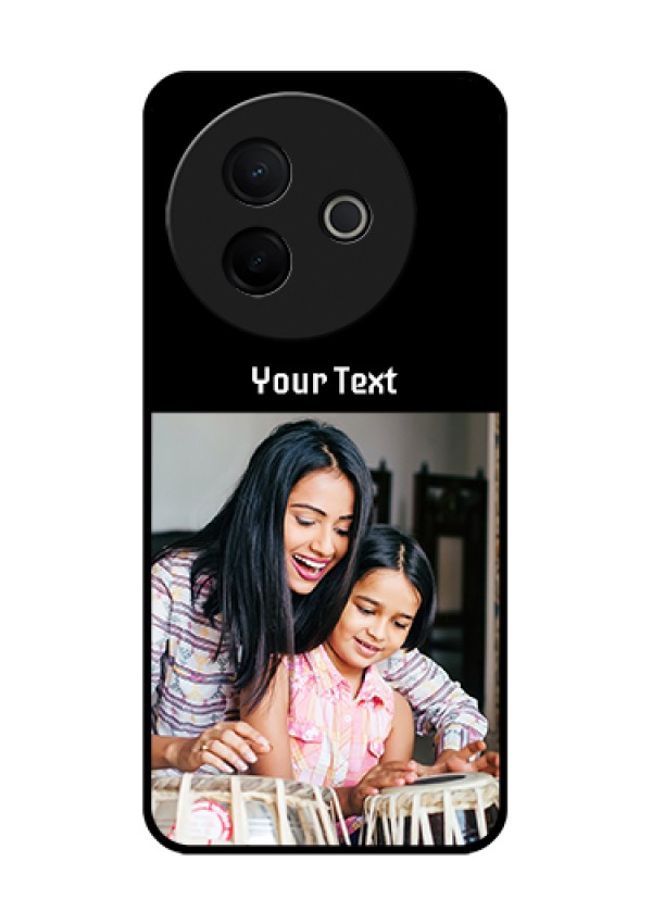 Vivo Y39 5G Custom Glass Phone Case - Photo With Name Design
