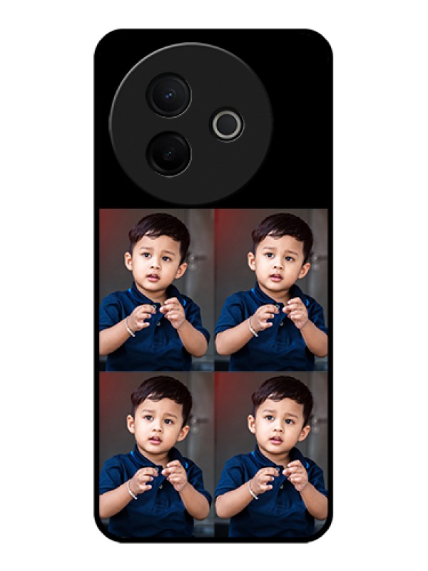 Custom Vivo Y39 5G Custom Glass Phone Case - 4 Image Holder Design