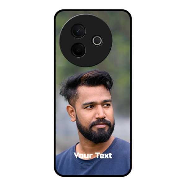 Vivo Y39 5G Custom Glass Phone Case - Photo With Text Design