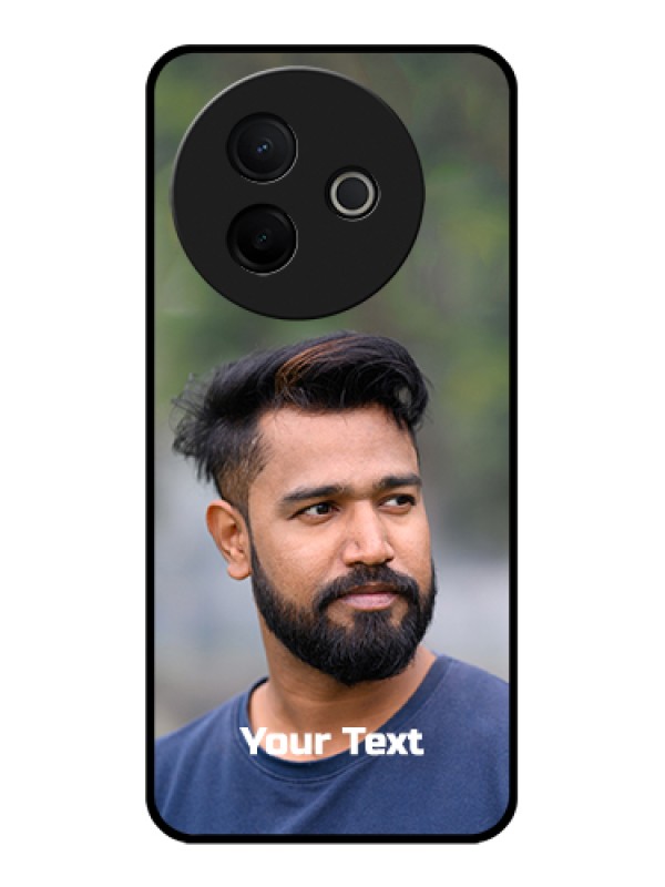 Custom Vivo Y39 5G Custom Glass Phone Case - Photo With Text Design