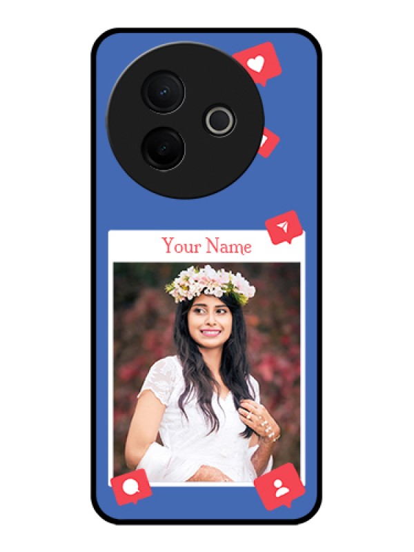 Custom Vivo Y39 5G Custom Glass Phone Case - Like Share And Comment Design