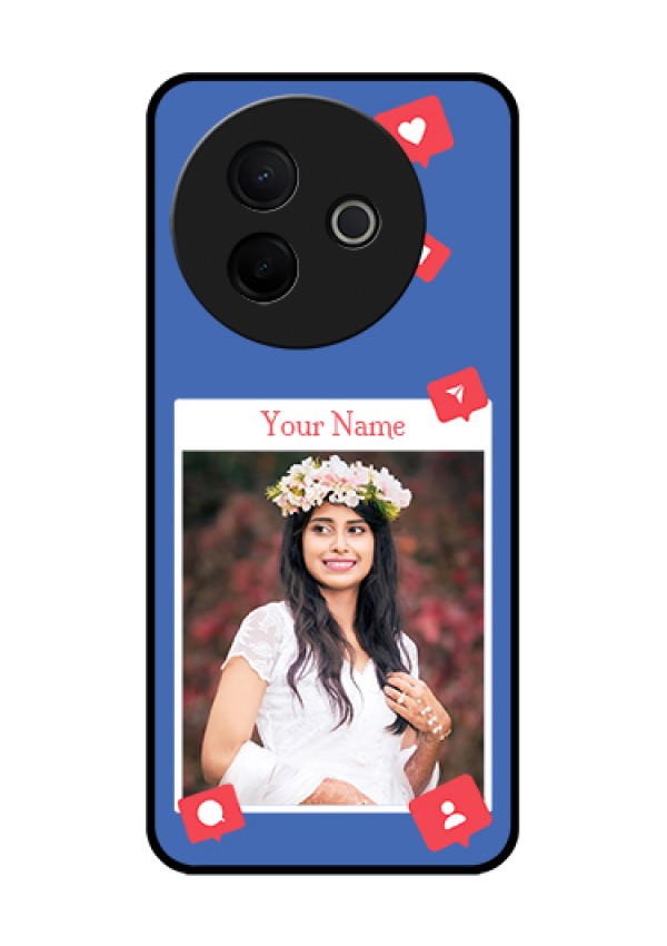 Vivo Y39 5G Custom Glass Phone Case - Like Share And Comment Design